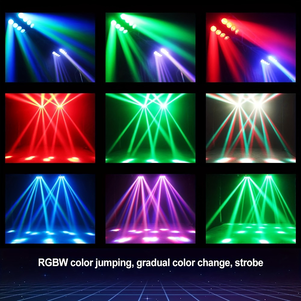 LED Spider Moving Head Stage Light 8x3W DJ Disco Party Light Sound Activated DMX-512 Control Beam Shaking Head Spider Lamp for Club Bar Wedding Carnival Festival Live Show - product image 7