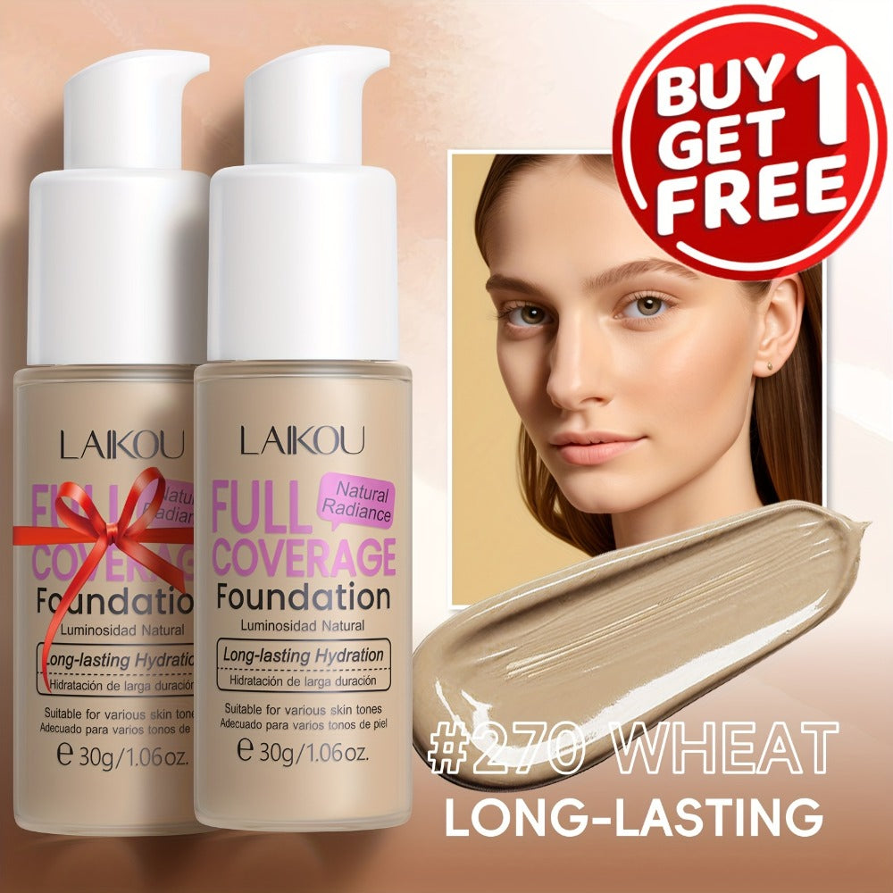Hydrating Foundation 2 Pack Full Coverage Waterproof Long Lasting Hyaluronic Acid Pear Powder Invisible Pores Flawless Skin 6 Shades Ivory to Tan for Women Daily Office - product image 11