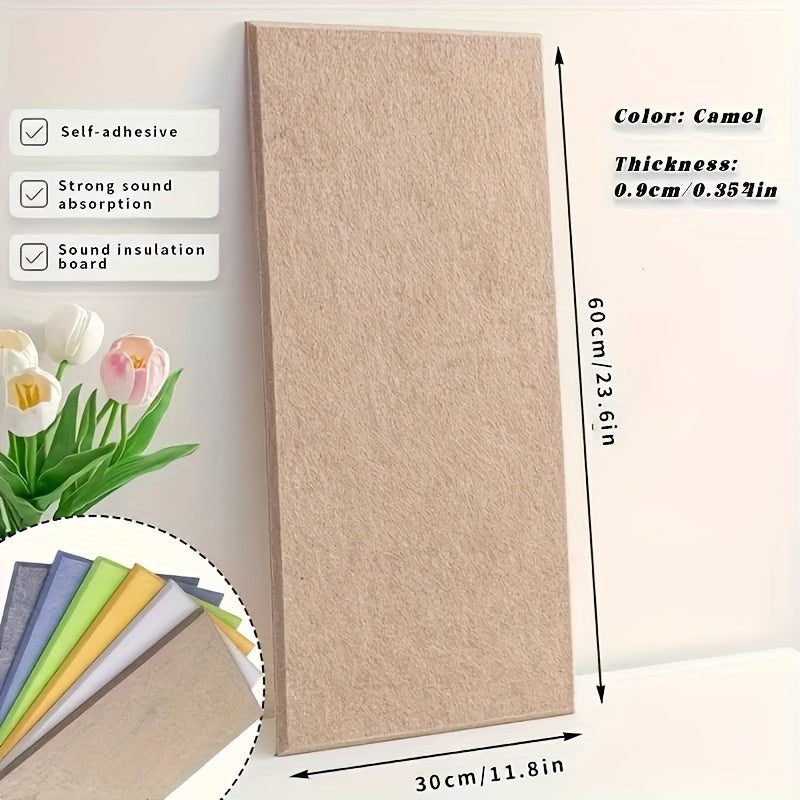 Set of 6 High-Density Acoustic Foam Panels Measuring 12X24X0.4 Inches, Available in Blue, Green, Yellow, Brown, and White, These Self-Adhesive Soundproof Wall - product image 11