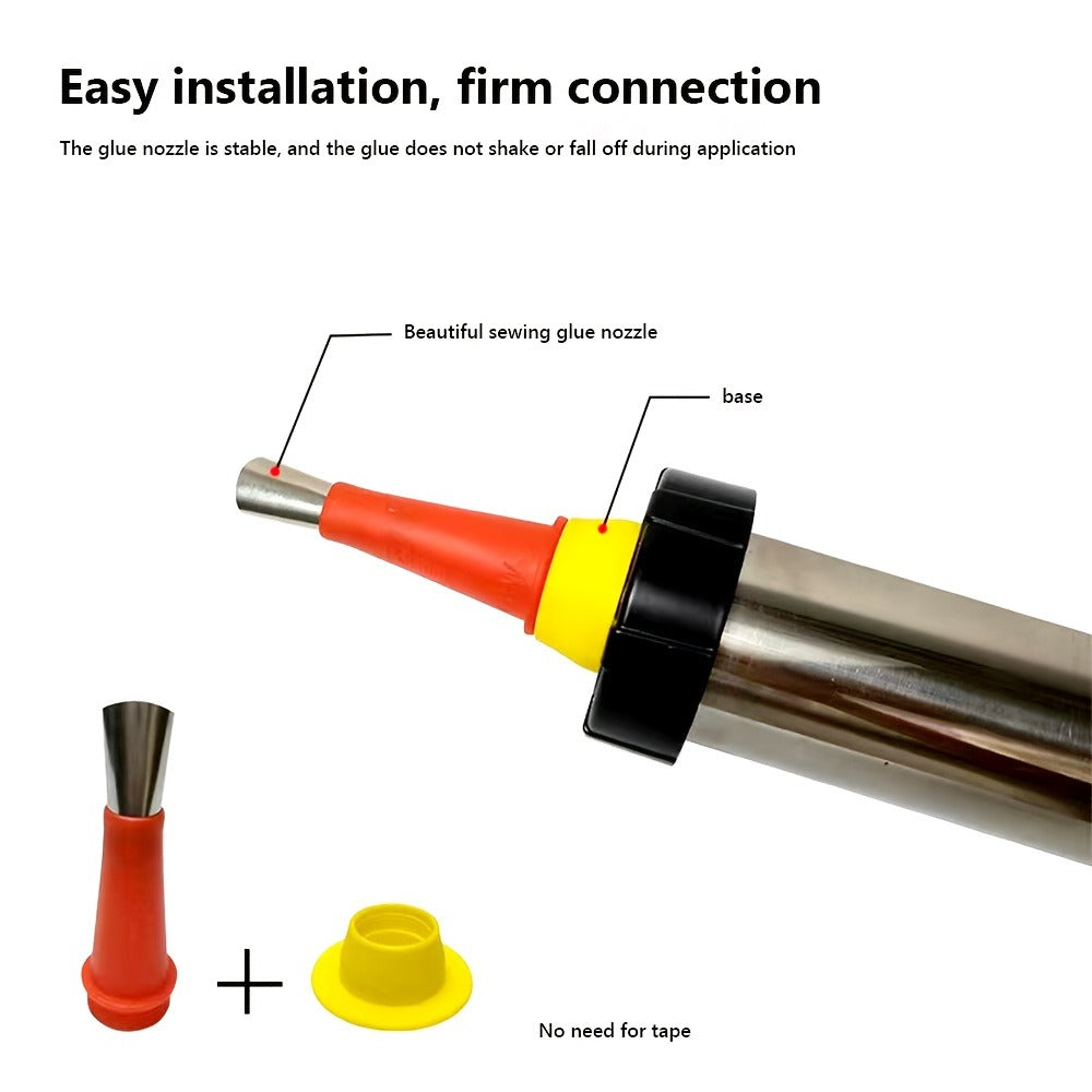Caulking Tool Kit 30 Piece | 16 Reusable Nozzle Tips 8 Connectors 4 Grout Scrapers Stainless Steel | Caulk Finishing Set for Bathroom Kitchen Doors Windows Tile Sealing - product image 2