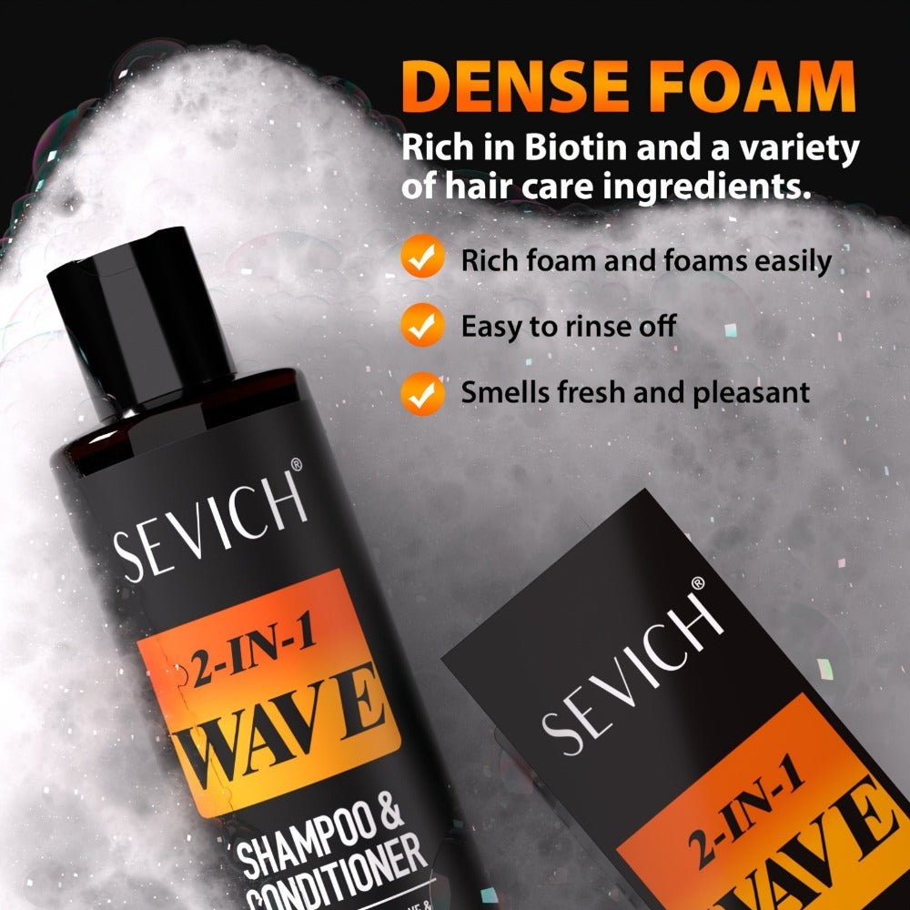 360 Wave Shampoo & Pomade for Men 2-in-1 with Biotin & Glycerin – Deep Cleansing Conditioning Formula, Strengthens Hair, Defines & Lays Waves, Durag Routine Compatible, 200ml - product image 6