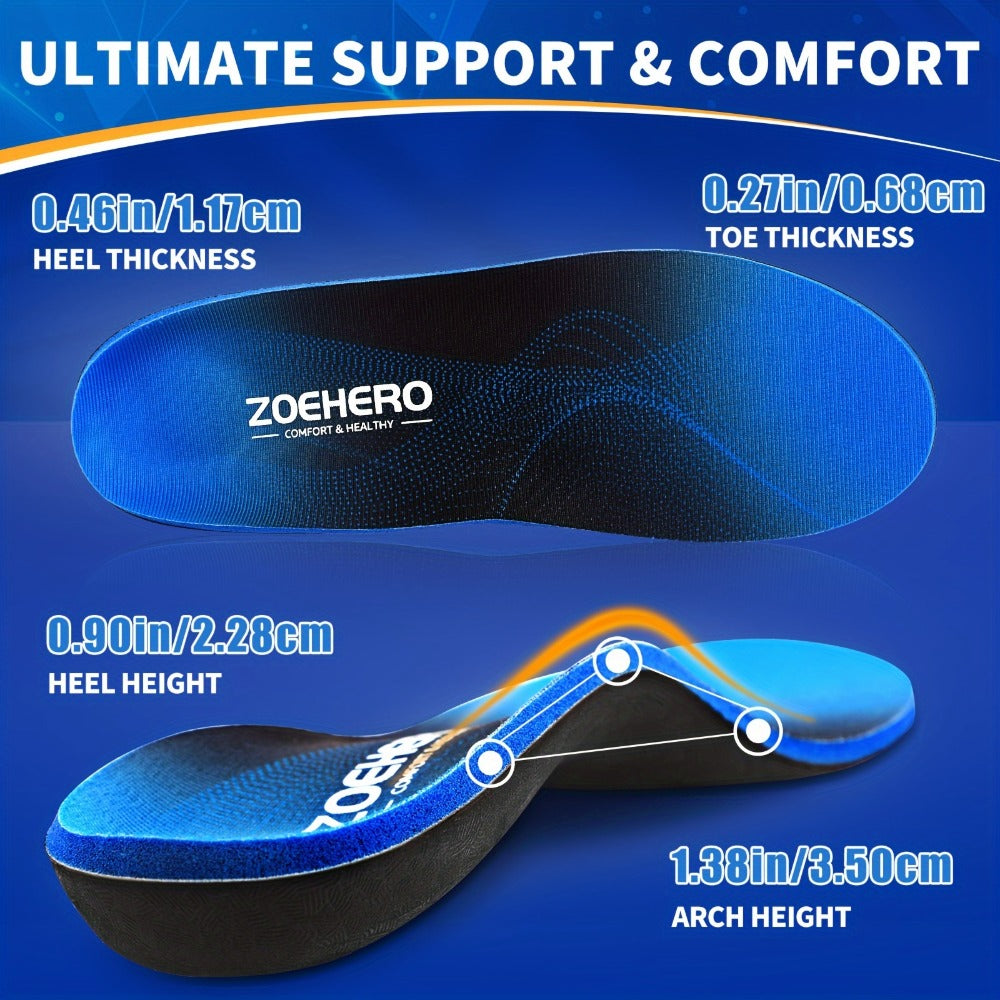 Heavy Duty Arch Support Insoles – High-Density PU Foam, Deep Heel Cup, Shock Absorbing for Work Boots, Hiking, Sports & Standing All Day | Men & Women - product image 2