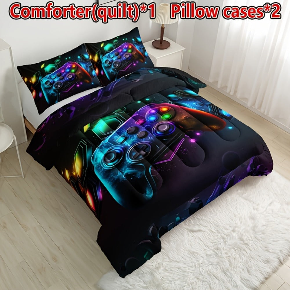Kids Comforter Set 3 Piece Soft Breathable Quilt with 2 Pillowcases - Digital Print Bedding Set for Bedroom Dorm, Twin Full Queen King, Boys Girls Bed Set - product image 7