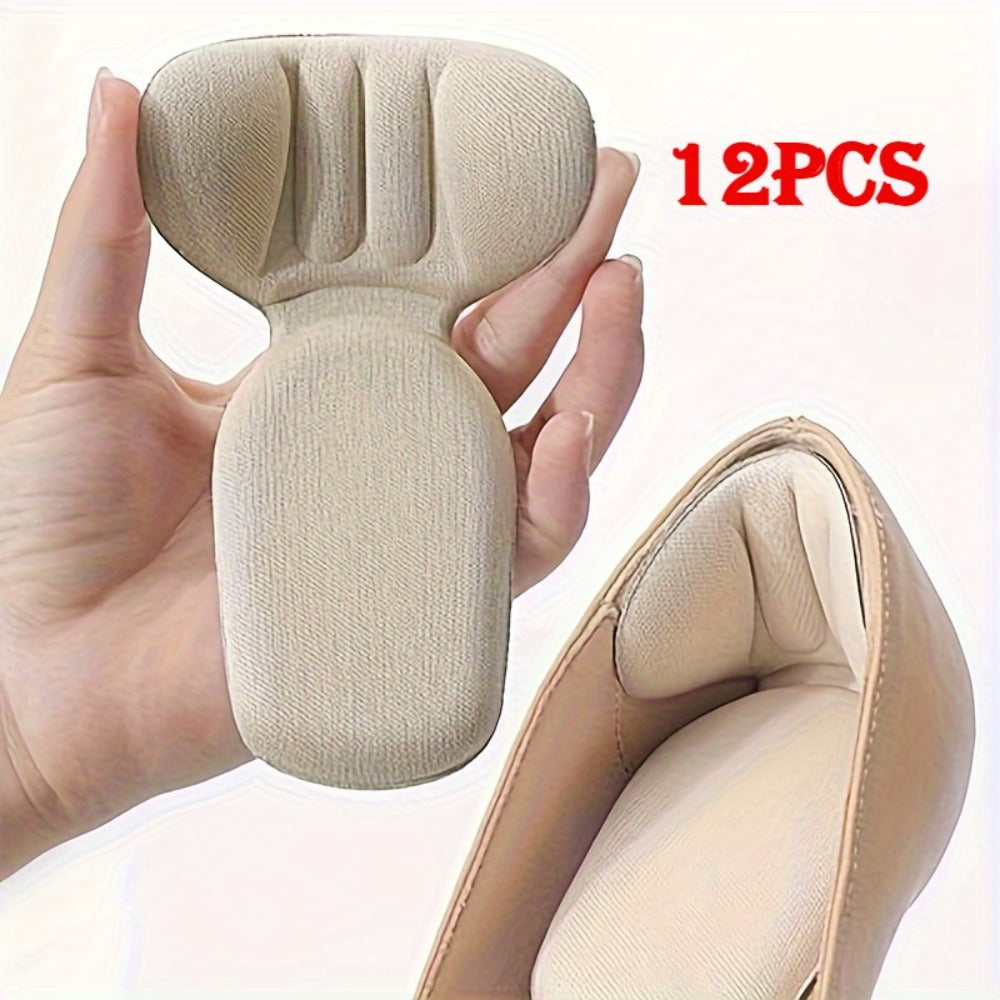 Heel Pads Non-Slip 12pcs (6 Pairs) – Thickened Durable Heel Grips for Loose Shoes, Blister Prevention, Shoe Filler for Men & Women - product image
