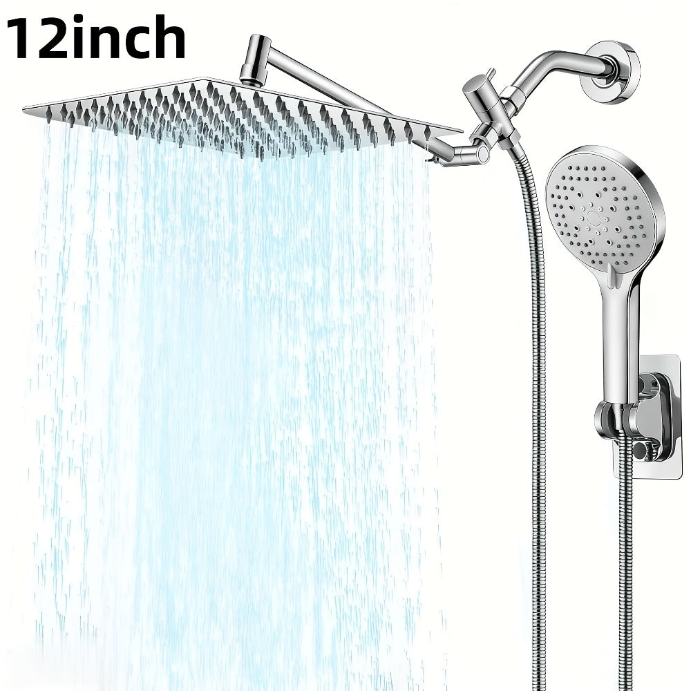 Rain Shower System with Handheld Shower Head – High Pressure Rainfall Showerhead Combo Copper Diverter Anti-Clog 8 10 12 Inch - product image 11