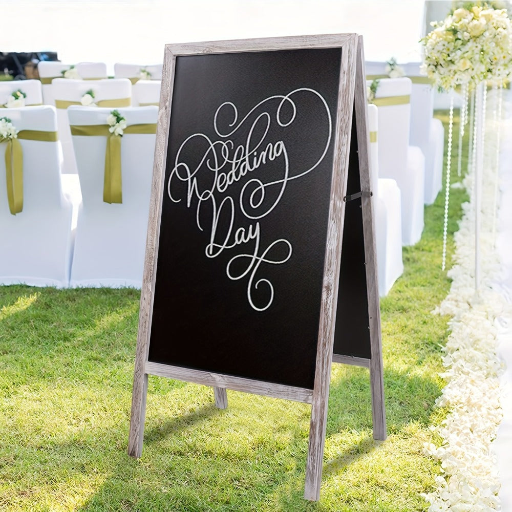 A-Frame Chalkboard Sign Double Sided Magnetic Wooden Standing Blackboard Menu Display Board for Restaurant Coffee Shop Bar Sidewalk Sandwich Board 39x20 Inch - product image 2