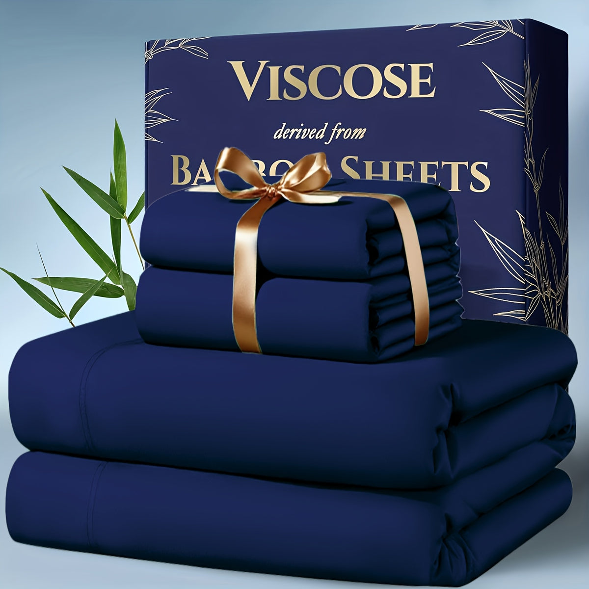 4 pcs Bamboo Cooling Bedding - Extra Deep Pocket Breathable and Cooling - Suitable for Hot Sleepers and Sweats, Children Pillowcases, Flat Sheet and Fitted - product image 19