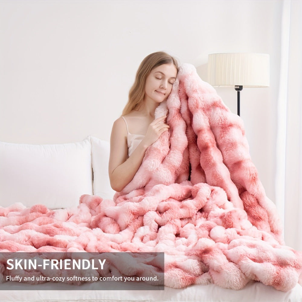 Faux Rabbit Fur Throw Blanket – Ultra-Soft Plush Fleece for Bed, Couch, Sofa & Travel, All Season, 11 Colors, Throw to King Size - product image 17