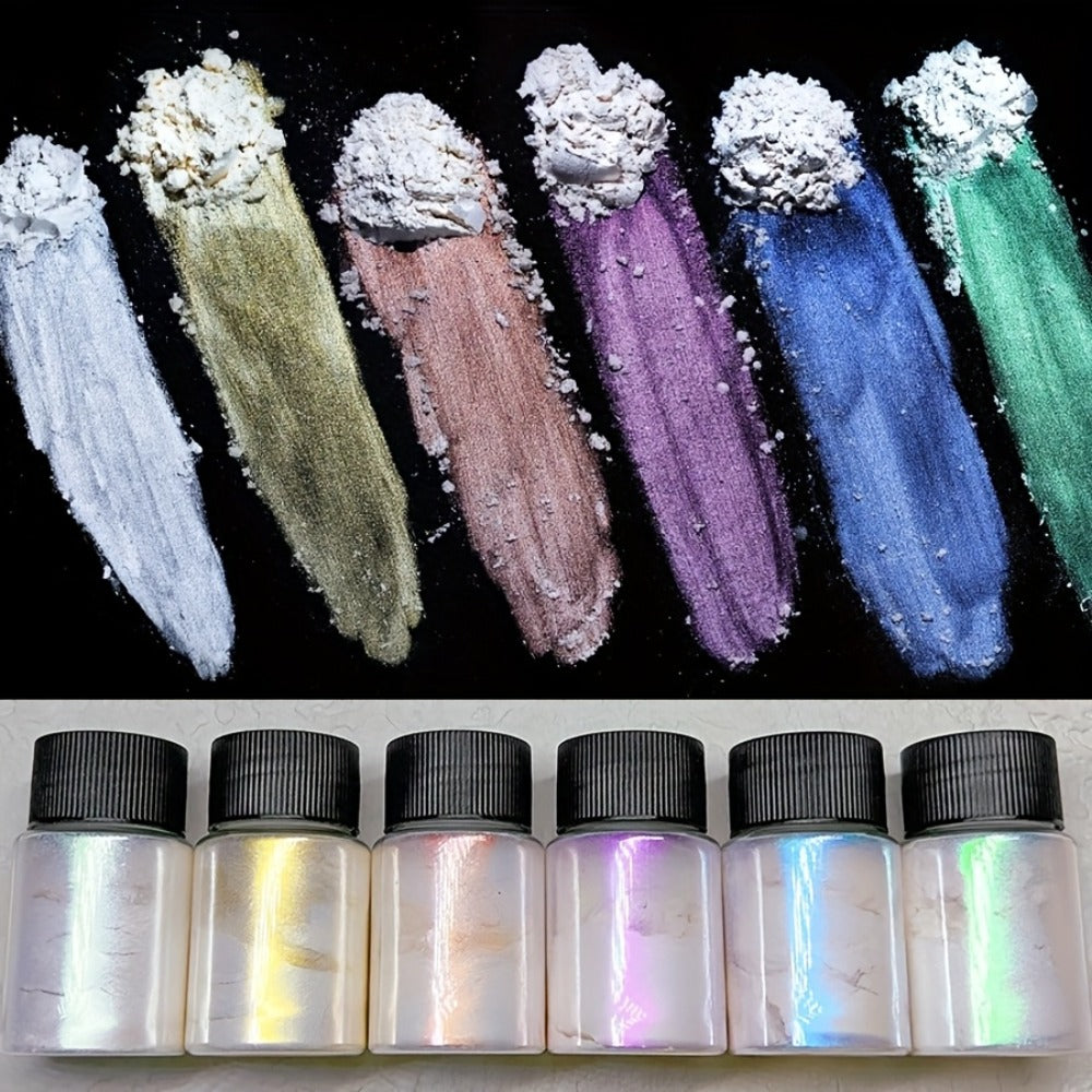 Aurora Nail Powder 12 Colors Chrome Pearl Glitter Neon Dust Holographic Iridescent Pigment Set for Chrome Nail Art Dipping Powder Decoration Nail Charms Gel Acrylic - product image 4