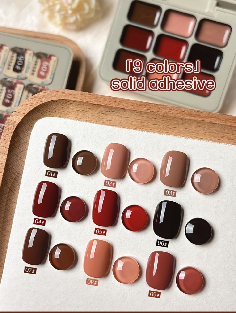 Gel Nail Polish Set 9 Colors Autumn Harvest High Saturation Soak-Off LED — Alcohol-Free Long-Lasting Solid Gel Polish Kit with Light Therapy Pen for Salon & Home Manicure - product image 15