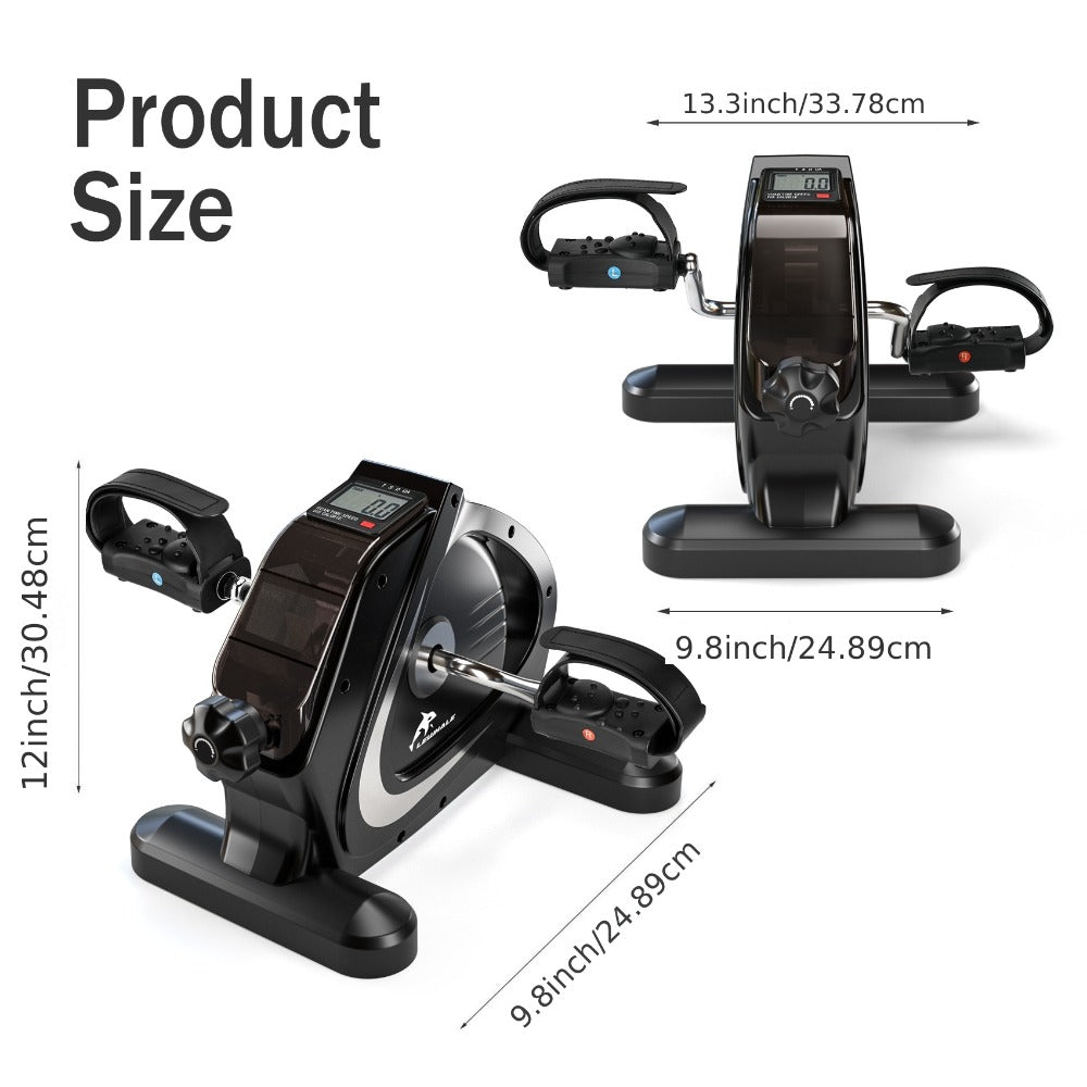 Portable Elliptical Trainer Mini Exercise Bike Under Desk Pedal Exerciser LCD Display 8 Resistance Levels Silent 350lb Capacity Arm Leg Training for Home Office Seniors - product image 4