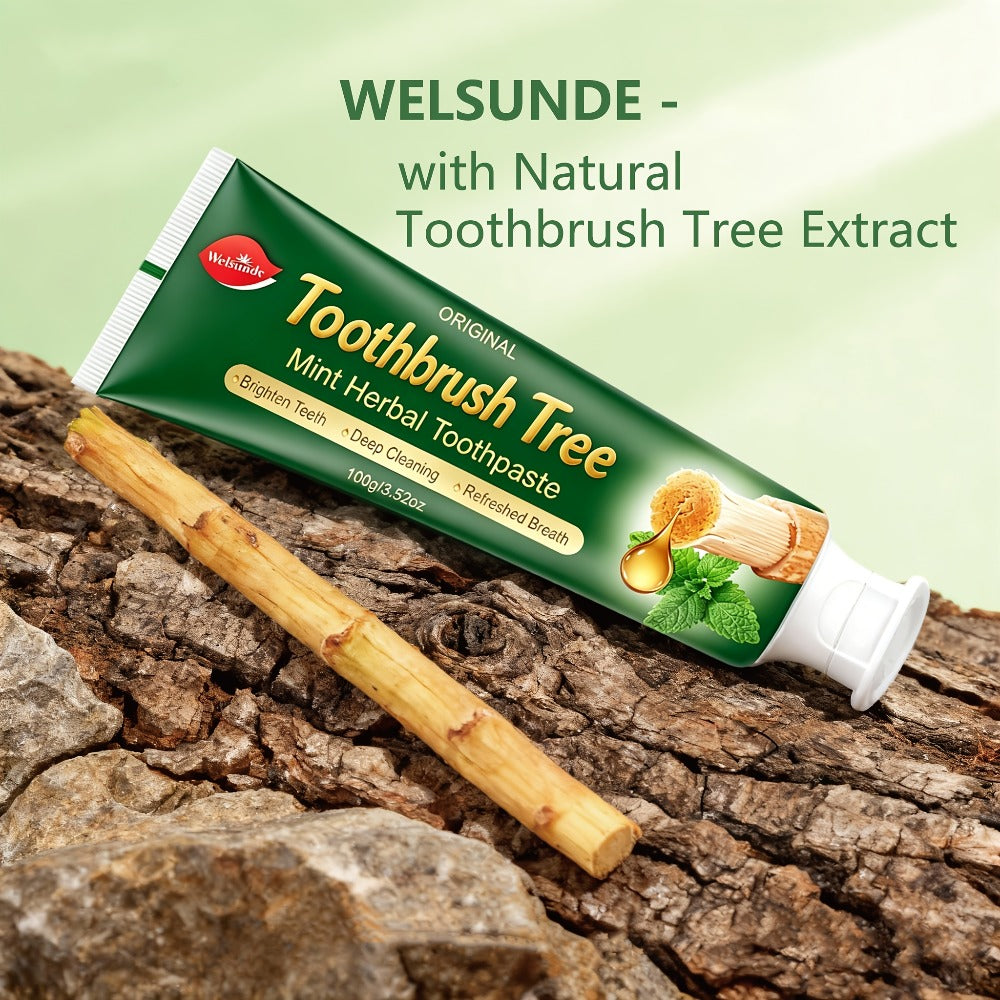 Natural Toothpaste 3-Pack – Herbal Mint Formula for Sensitive Gums & Teeth, Long-Lasting Freshness, Gentle Deep Cleaning Dental Care for Men & Women, Sleek Tube Design with Natural - product image 4