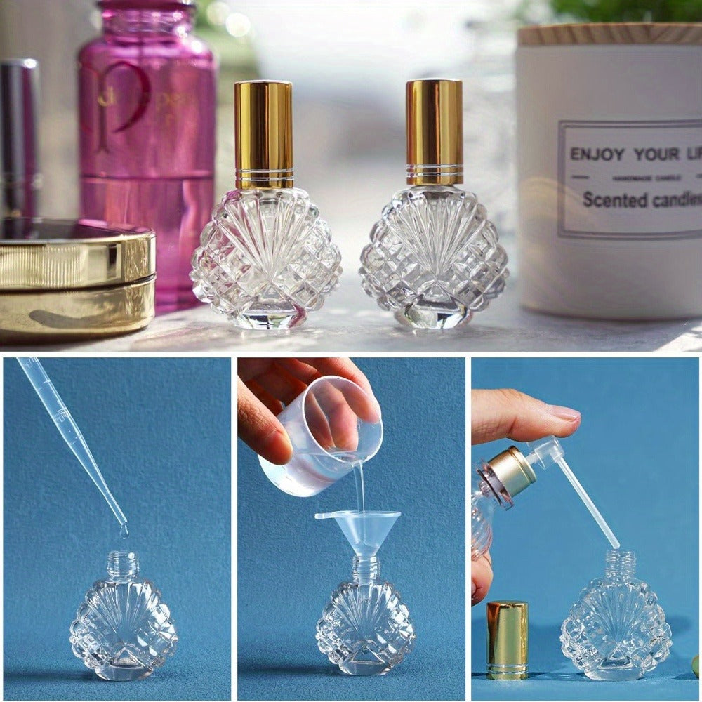 Glass Perfume Atomizer Bottles 15ml 20 Pack Gold Refillable Fine Mist Spray Travel Fragrance Bottles with 5 Funnels and 5 Pipettes for Perfume Cologne Essential Oil Decanting Sampl - product image 2