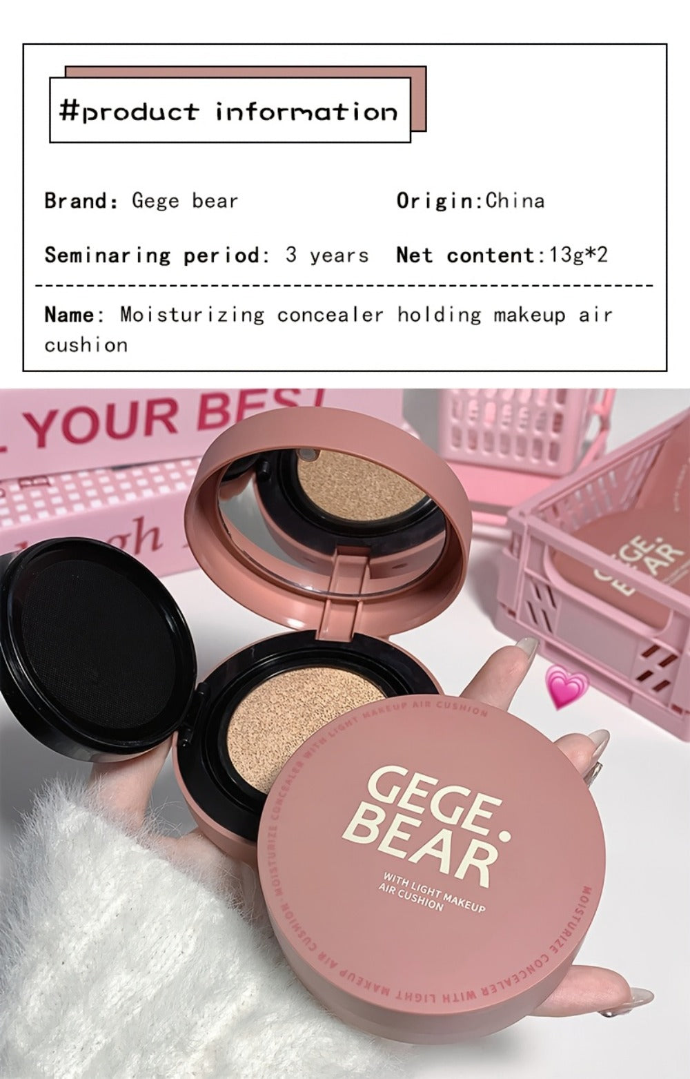 Oil Control Cushion BB Foundation with Replacement Core – Waterproof Sweatproof Invisible Pore Coverage, Moisturizing Lightweight Buildable Natural Finish for All Skin Types, Ivory - product image 15