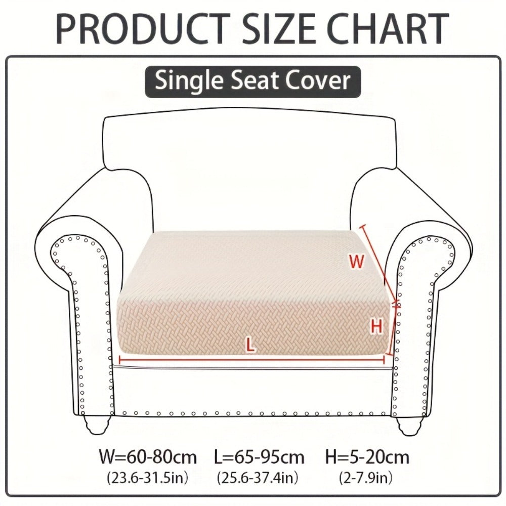 Jacquard Stretch Sofa Cover Non-Slip | Elastic Wear-Resistant Couch Slipcover, Polyester Jacquard Fabric, 1 to 4 Seat Sectional L-Shape, Armrest Backrest, Machine Washable - product image 40