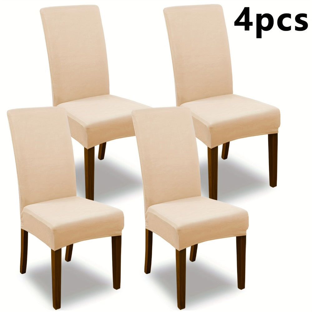 Stretch Dining Chair Covers Set | Elastic Jacquard Slipcovers for Dining Room Kitchen Wedding Office, 4pcs or 6pcs, 9 Colors, Washable Furniture Protector - product image 21