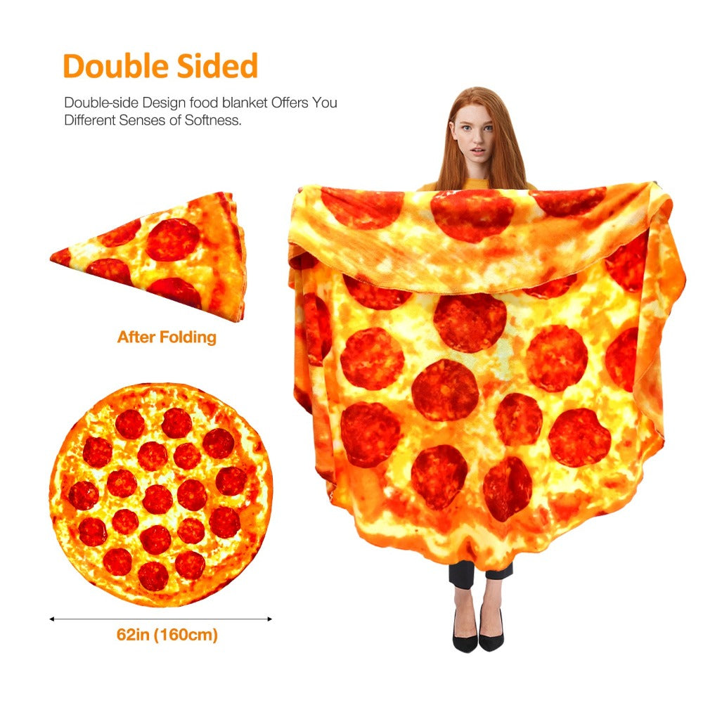 Food Print Flannel Throw Blanket - Funny Pizza Donut Pancakes Digital Print 250GSM Soft Cozy Lightweight All-Season Foodie Throw for Couch Sofa Bed Office Camping Travel - product image 4