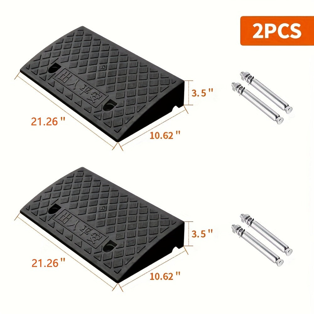 Curb Ramp 2-Pack Portable Heavy Duty Plastic Threshold Ramp Set – Lightweight, Non-Slip, for Low Floor Vehicles, Motorcycles, Wheelchairs, Driveway & Lane Loading – Multiple Height - product image 11