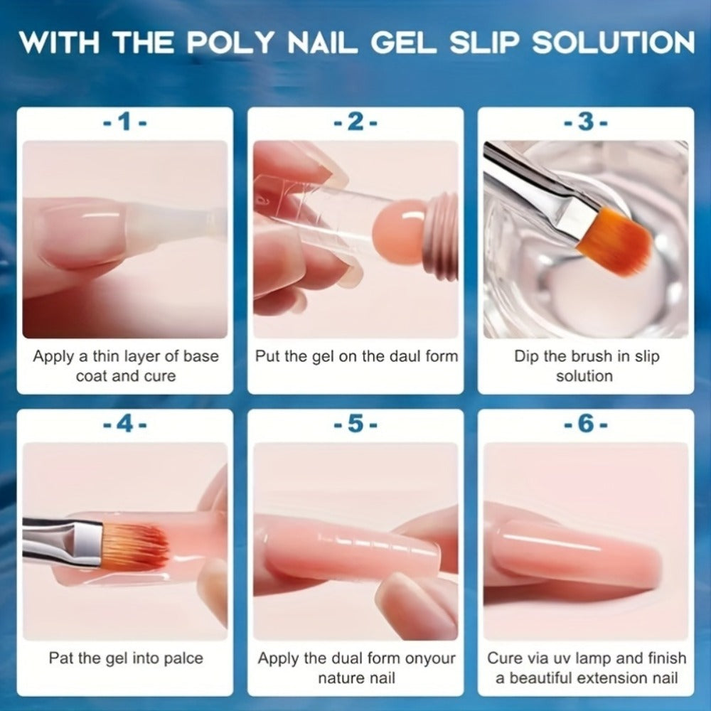 Poly Gel Slip Solution 75ml 2.6oz with Container – Anti-Stick Liquid for Poly Nail Extension Gel Application, Smooth Sculpting & Shaping Tool for Salon & Home Nail Art Beginners &  - product image 5