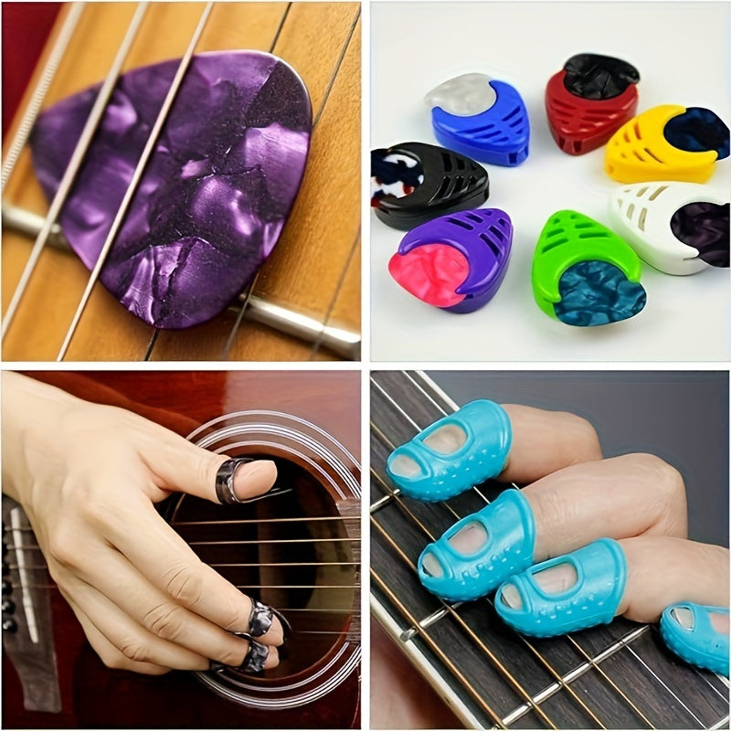 64pcs Guitar Accessories, Guitar Strings Included, Capo, Pick, Tuner, Finger Protector, Nut and Saddle, Bridge Pin, 3-In-1 String Replacement Tool for Guitar - product image 8
