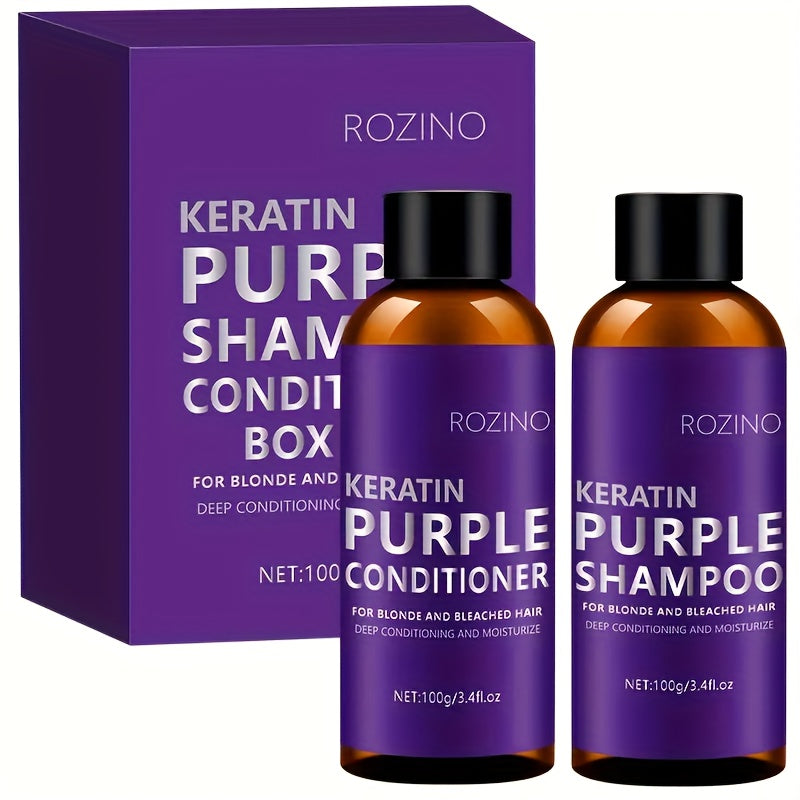 Purple Shampoo and Conditioner Set 2pcs – Toning Deep Cleansing & Moisturizing for Blonde Silver Gray & All Hair Types | Strengthens Hair Prevents Breakage & Split Ends - product image 10