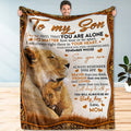 Flannel Throw Blanket with Lion Design & Inspirational Quote - Soft Cozy Knit Polyester, Heartfelt Gift for Son from Mom, Warm Home Decor Blanket - product image 9