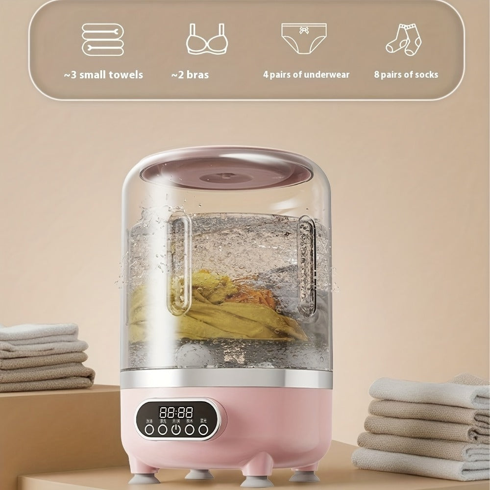 Portable Mini Washing Machine Wash & Dry All-in-One, Blue Light Sterilization, Flexible Drainage, Compact Travel Laundry Washer for Dorm Apartment Camping RV - product image 5