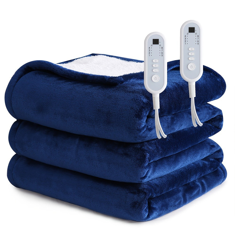 Electric Blanket with Temperature Control and Timer – Extra Large Flannel Heated Blanket, 8 Levels 10-Hour Auto-Off, Machine Washable, PTC+NTC Overheat Protection, Throw Twin Full  - product image 16