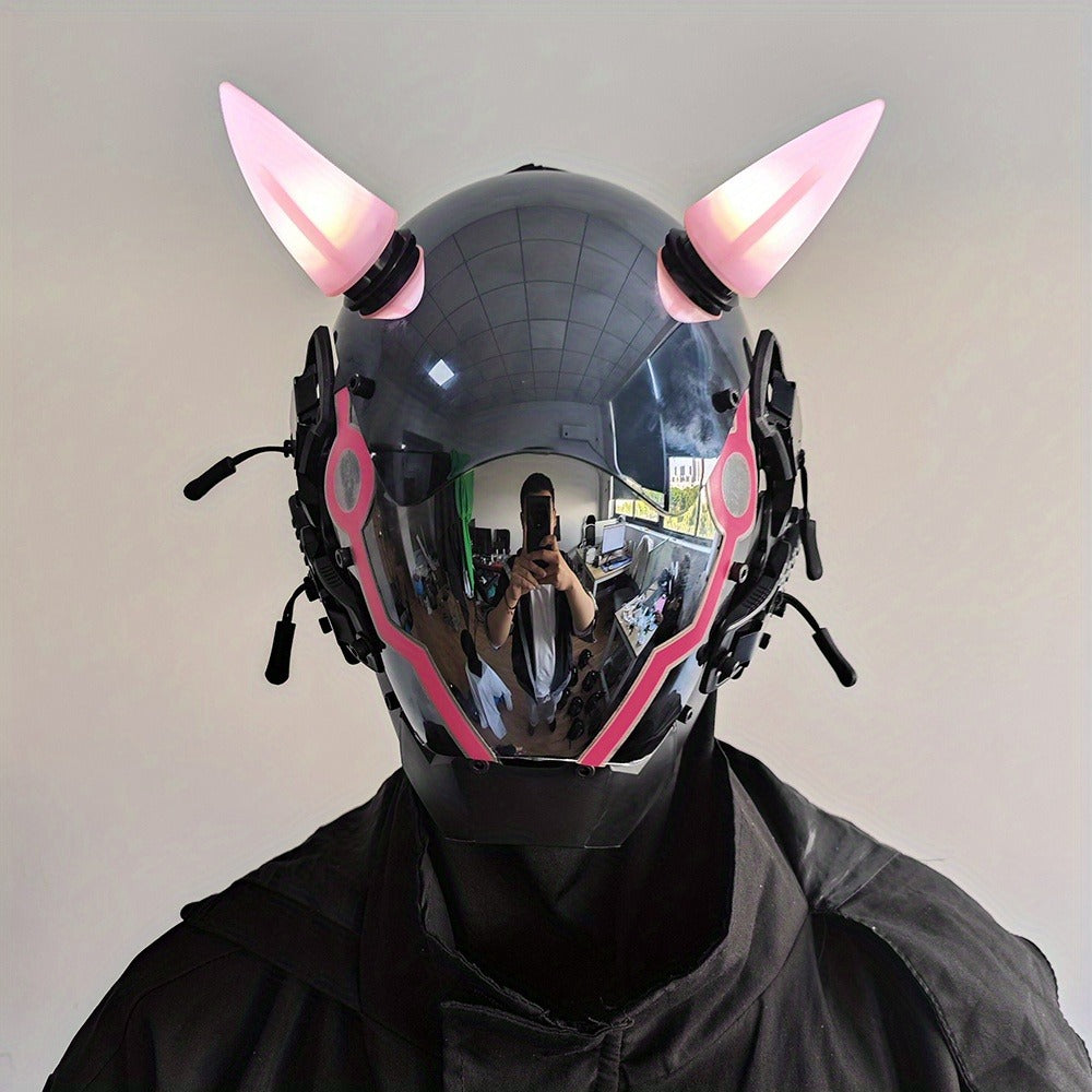 Battery-Powered LED Full Face Mask for Halloween, Christmas, Easter, Rave Music Festival & Party, Unisex Adult Costume Prop, Cool Gift for Men & Women - product image 22