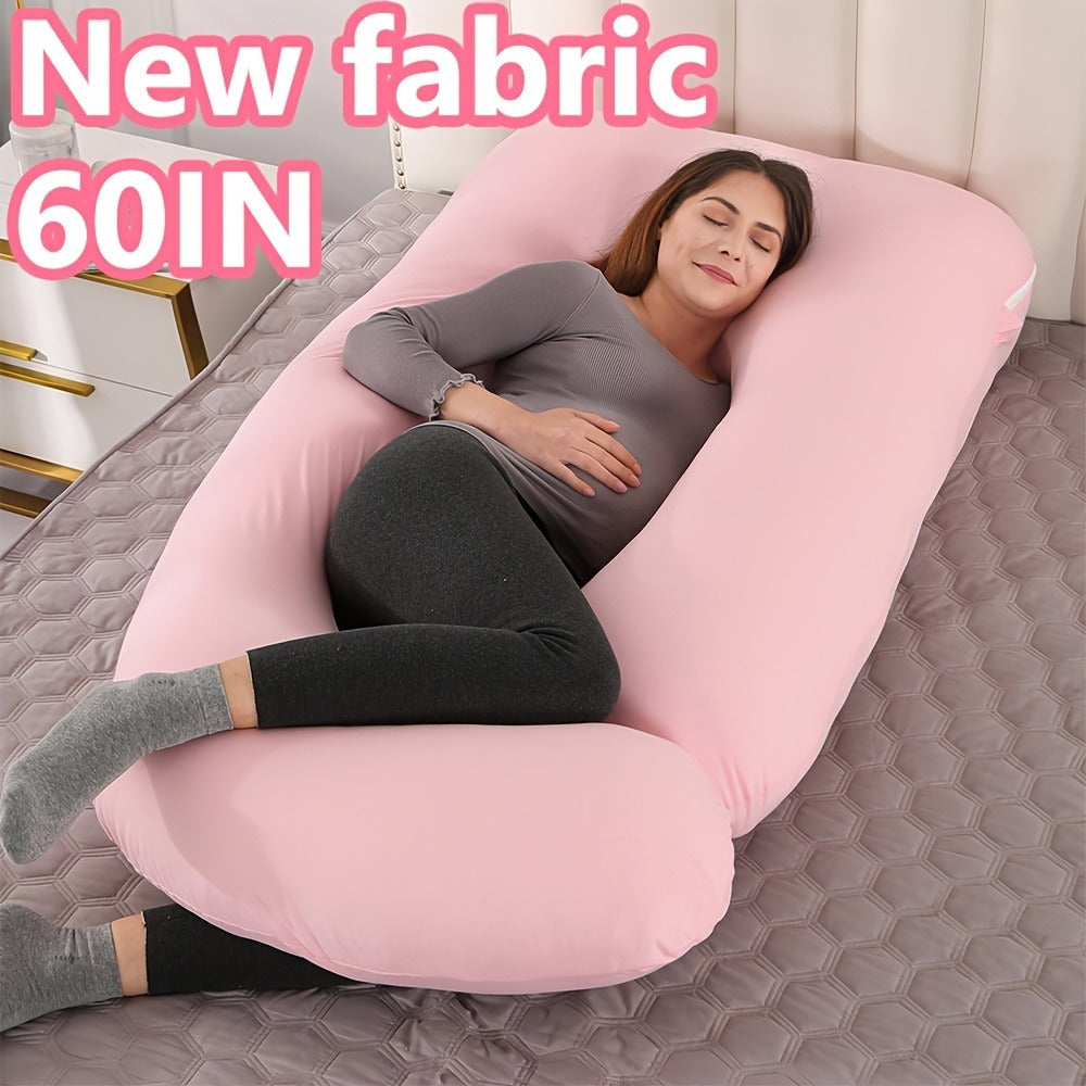 Maternity Pillow Full Body Pillow J-Shaped Pregnancy Pillow with Removable Cover Back Leg Tummy Support Multiple Styles & Sizes - product image 22