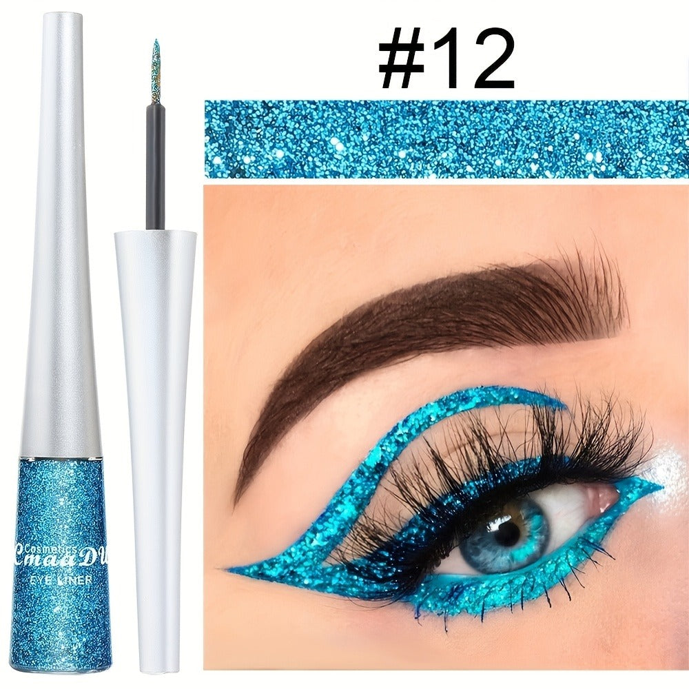 Glitter Liquid Eyeliner Set 16 Colors Waterproof Shimmer Metallic Eye Liner Pen Kit – Long-Lasting Smudge-Proof Sparkle Eye Makeup for Party Stage Festival Cosplay Holiday Glam - product image 18