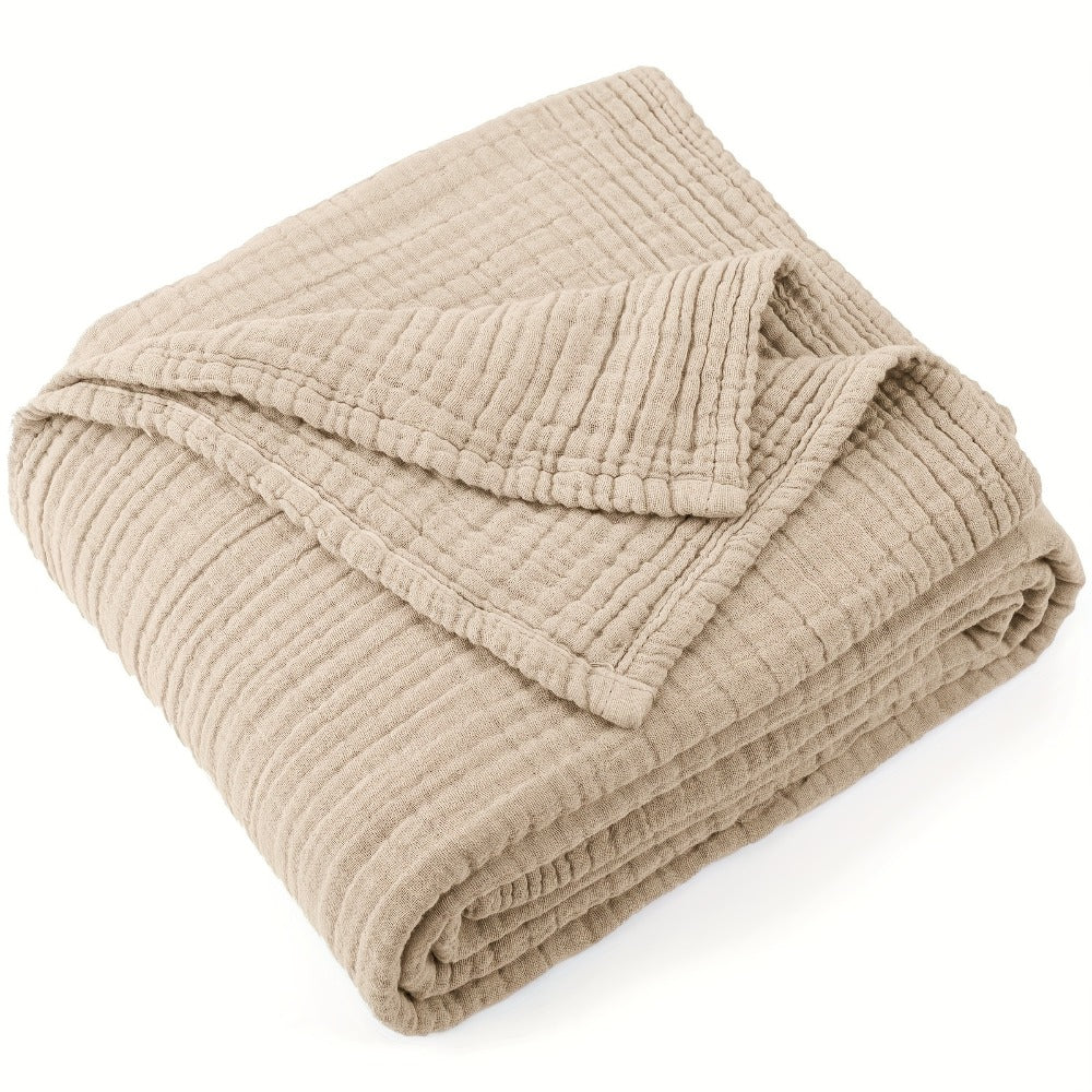 Muslin Blanket 100% Cotton 6-Layer – Breathable Soft Gauze Throw for Couch & Bed, All Season, Machine Washable, 13 Colors, 5 Sizes - product image 15