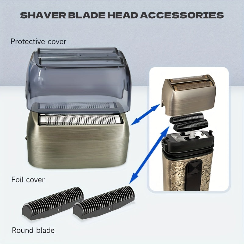 Cordless Electric Foil Shaver Grooming Kit for Men with Barber Shears Beard Mustache Trimmer Bald Head Razor Haircutting Set Father's Day Birthday Gift for Dad Husband - product image 27