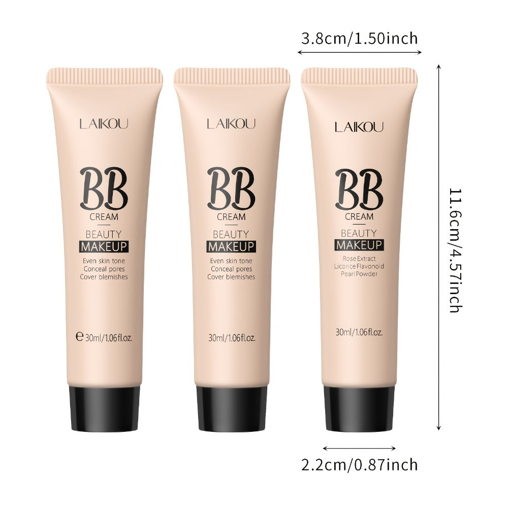 BB Cream 2 Pcs Set Waterproof – Pore-Minimizing Full Coverage Foundation with Blemish Concealer & Glycerin Hydration, 9 Shades for All Skin Types, 30ml Each, Skincare Makeup Hybrid - product image 6