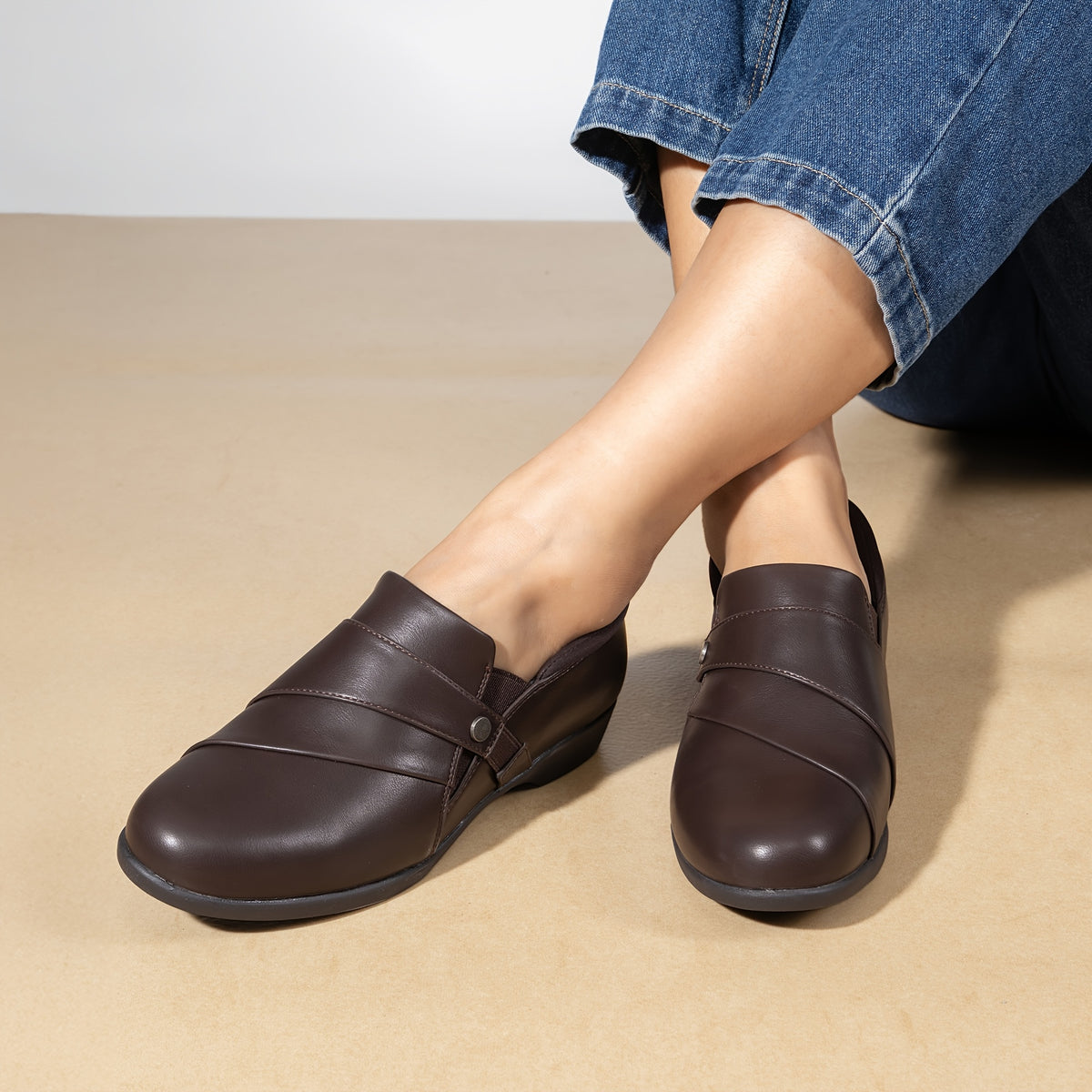 Women's Loafer Slip-On Classic Round Toe with Arch Support Soft Comfortable Dressy Loafers for Women Business Casual Work Office Loafer Shoes Dress Shoes for - product image 4
