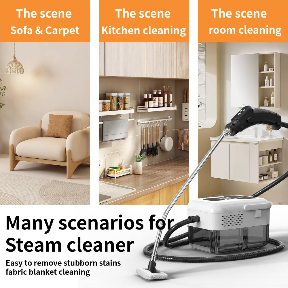 Portable Steam Cleaner High-Temperature High-Pressure Handheld Steamer for Home, Carpet, Tile & Grout Cleaning – 9-Speed Adjustable, 3 Models: Basic, Upgraded & Smart - product image 22