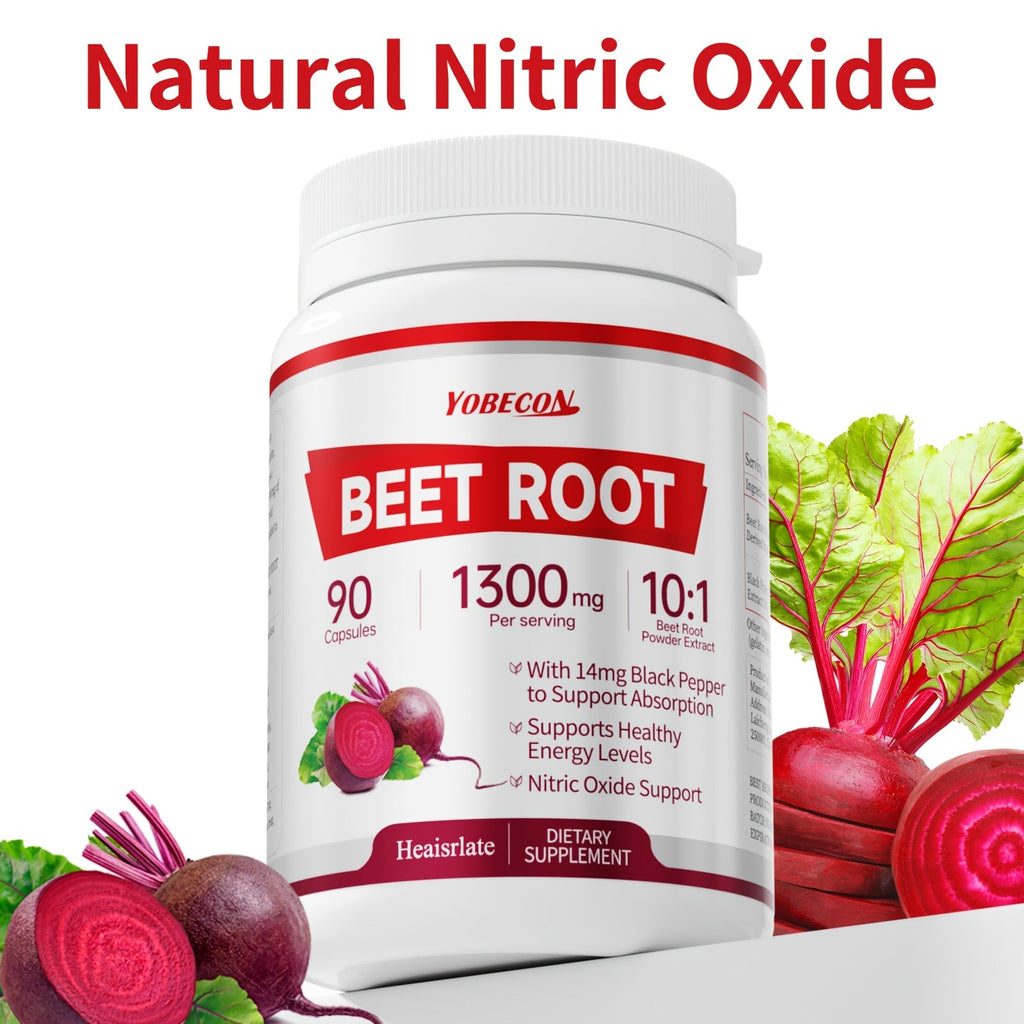 Beet Root Capsules 1300mg Nitric Oxide Supplement for Blood Flow Circulation Energy Support Plant-Based Formula for Men and Women - product image 12