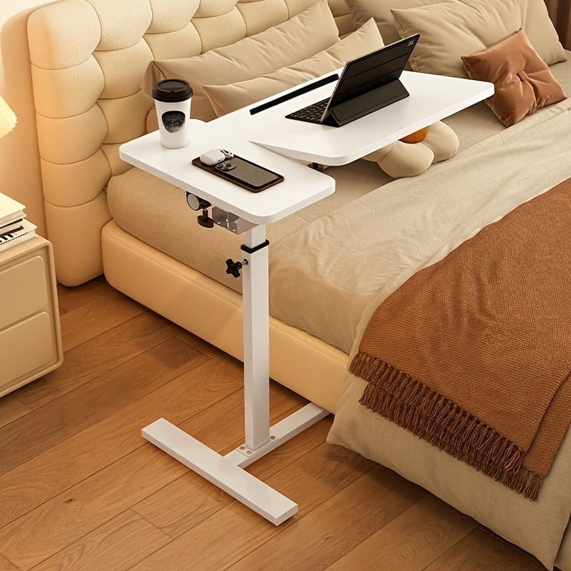 Invisible Roller Dual-Tabletop Adjustable Care Bed Table, Dual Desktop Tiltable Bedside Nursing Table for Home Hospital Use, Portable Bedside Dining Table for - product image 3