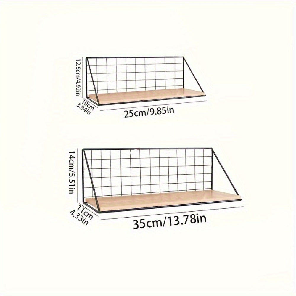 Metal Floating Wall Shelf – No Drill Wall Mounted Storage Rack for Bathroom, Living Room & Bedroom, Minimalist Iron Wall Organizer Shelf Decor - product image 4