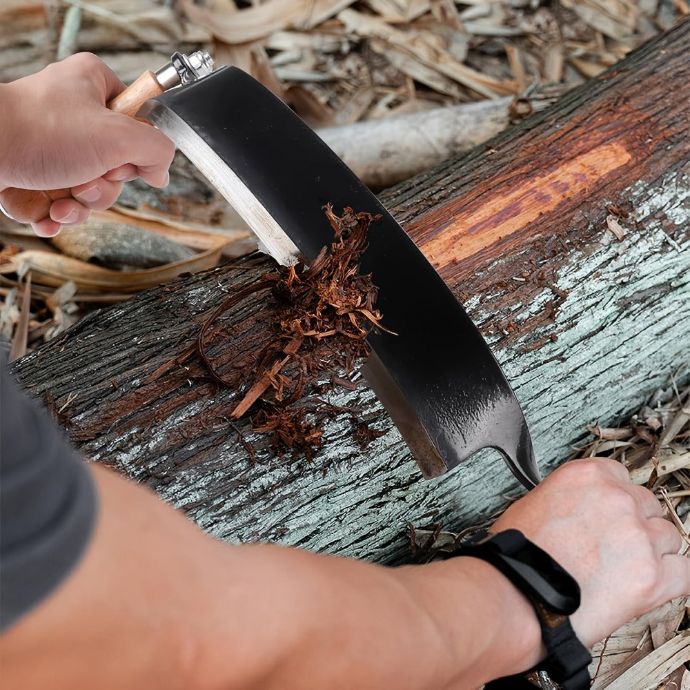 Draw Knife Woodworking Tool Curved, 5" 8" 10" Drawknife Debarking Shave Tool with Ergonomic Handle, Wood Bark Stripper for Timber Framing, Wood Turning, Carving & Log Peeling - product image 10