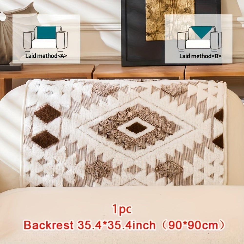 Thick Plush Sofa Cover Non-Slip Pet Friendly Machine Washable Couch Slipcover Furniture Protector for Living Room Bedroom Office Armrest to 4-Seat Multiple Colors - product image 19