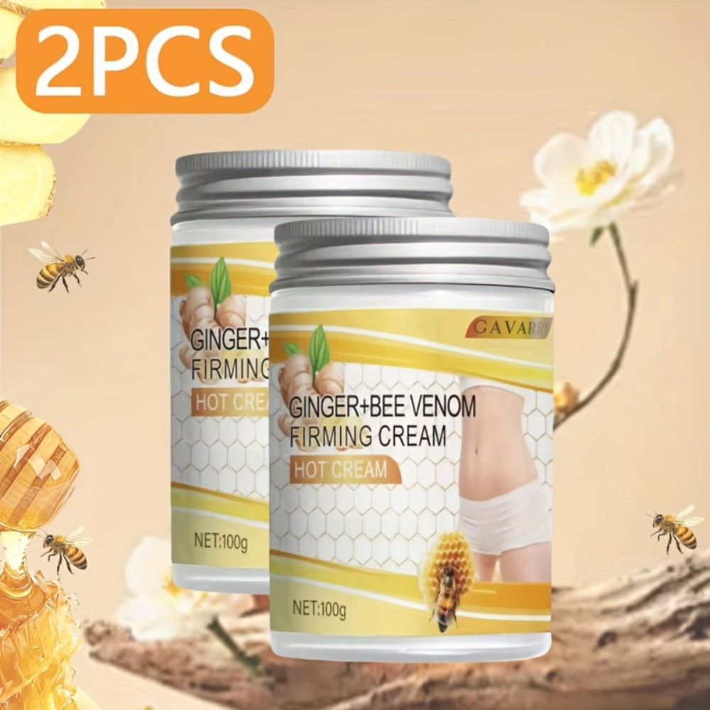 Body Firming Cream for Women - Ginger & Bee Venom Tightening Lotion with Glycerin, Aloe Vera & Vitamin E, Targets Abdomen Arms Legs Waist, All Skin Types, 2-Pack 3.52oz - product image 3