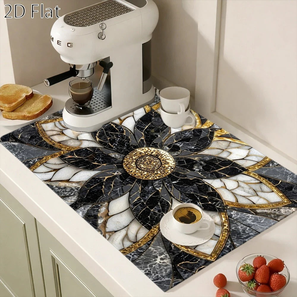 Stove Protector Mat Marble Lotus Pattern | Heat-Resistant Non-Stick Cooktop Cover Pad | Gas Stove, Induction Cooker, Glass Cooktop, Oven & Washer Dryer Top - product image 5