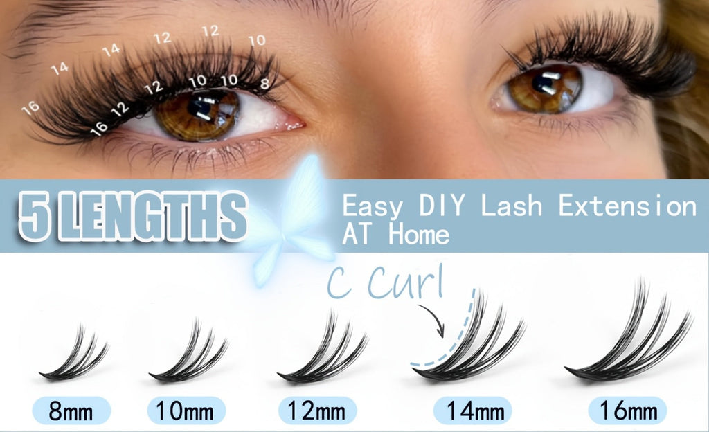 800Pcs Fluffy Wispy Lash Clusters Kit — 30D 40D Mixed Length 8-16mm DIY Eyelash Extensions with 2-in-1 Bond & Seal Glue and Tweezers, Natural Long-Lasting Cluster Lashes for Everyd - product image 14