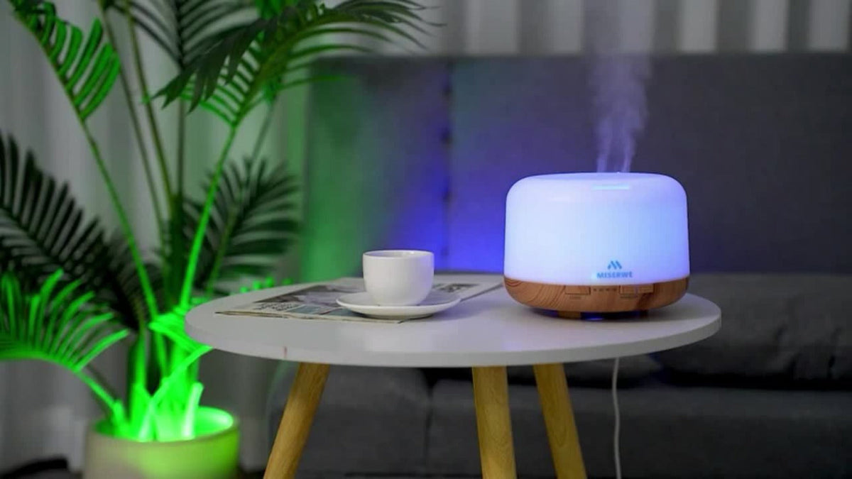 Essential Oil Diffuser 500ml with 10 Essential Oils 7 Color LED Aromatherapy Diffuser Humidifier Remote Control 4 Timer Settings Auto Shut-Off Ultra-Quiet for Home Office Bedroom L - product image 11