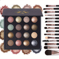 16-Color Eyeshadow Palette with 15 Brushes Complete Kit — Baked Matte Shimmer Metallic High Pigment Waterproof Long-Lasting Nude Coral Tones Eye Makeup Set for Women & Girls - product image 10