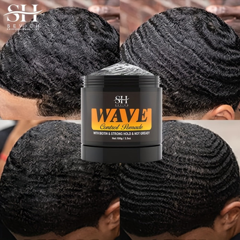 Wave Pomade Set for Men Strong Hold 360 Waves — Glycerin Formula Silky Shine, 4-Piece or 5-Piece Bundle with Silky Durag & Wave Brush, Deep Wave Pattern Hair Styling Kit, 100g - product image