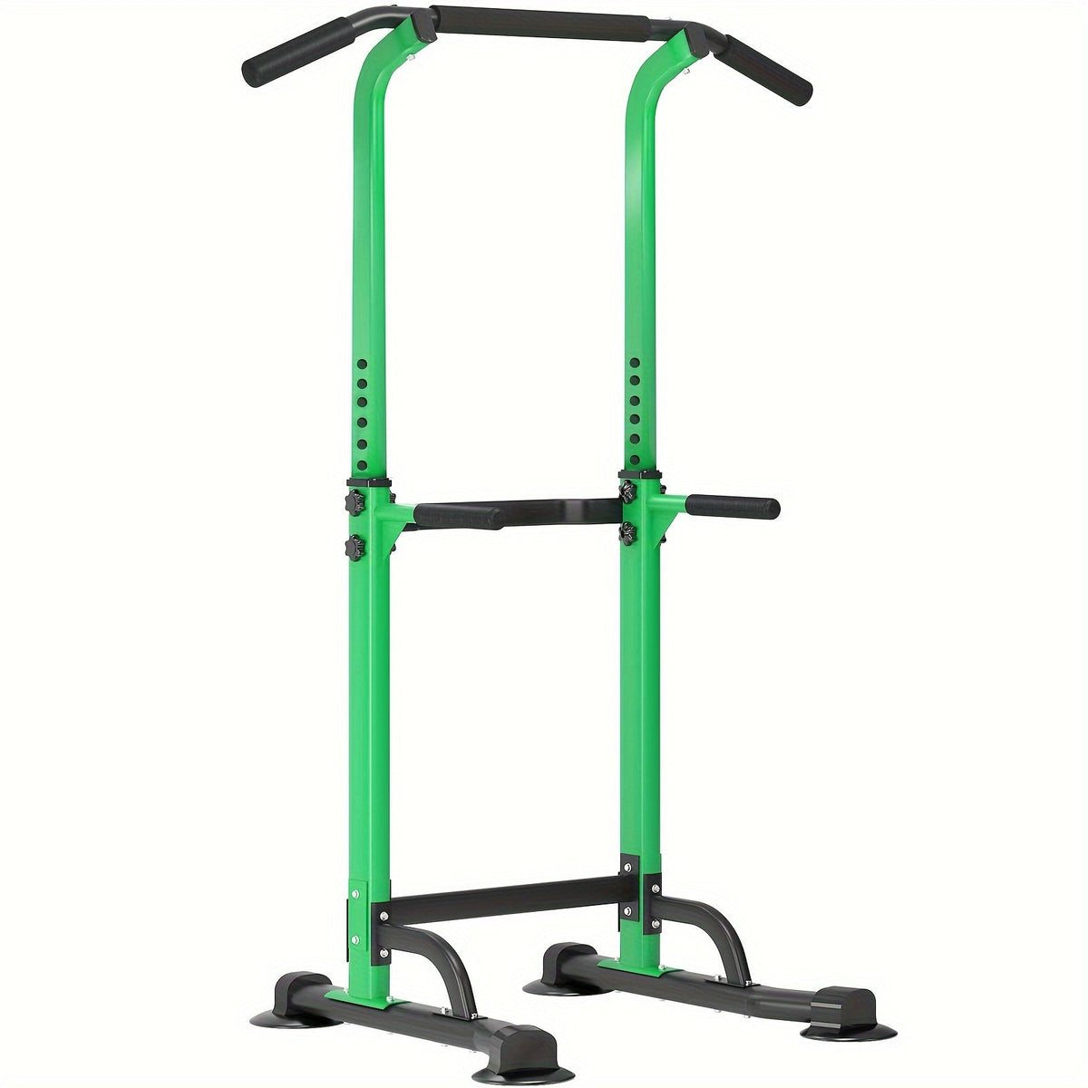 Power Tower Dip Station & Pull-Up Bar | Adjustable Height 65 | 83", 330 LB Capacity, H-Base Steel Frame for Pull-Ups, Chin-Ups, Dips & Knee Raises | Home Gym Strength Training Equipment