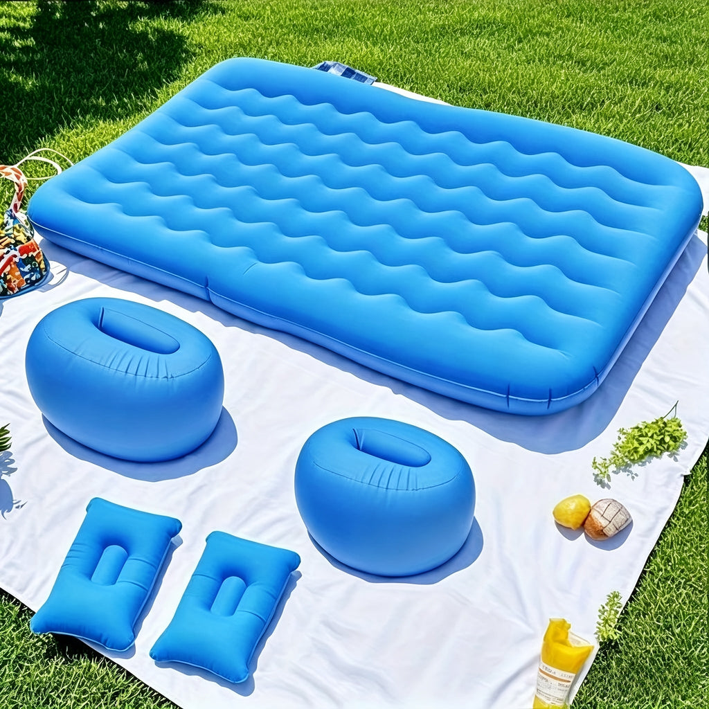 SUV Air Mattress Inflatable Car Bed Portable Camping Mattress Universal Flocked Blow Up Bed for SUV Trunk Back Seat with Storage Bag Repair Kit for Car Camping - product image 6