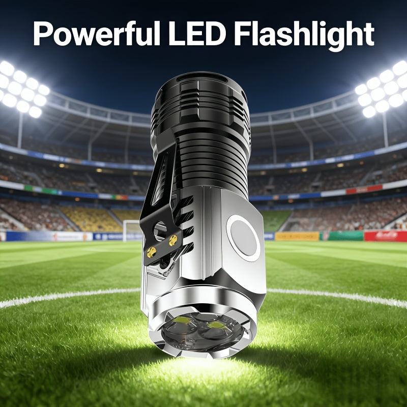 Handheld Flashlight 2 Pack Rechargeable LED | Ultra-Bright Multi-Mode Working Lamp Long Distance | ABS Portable Torch for Camping Hiking Emergency Home Outdoor Use - product image 8
